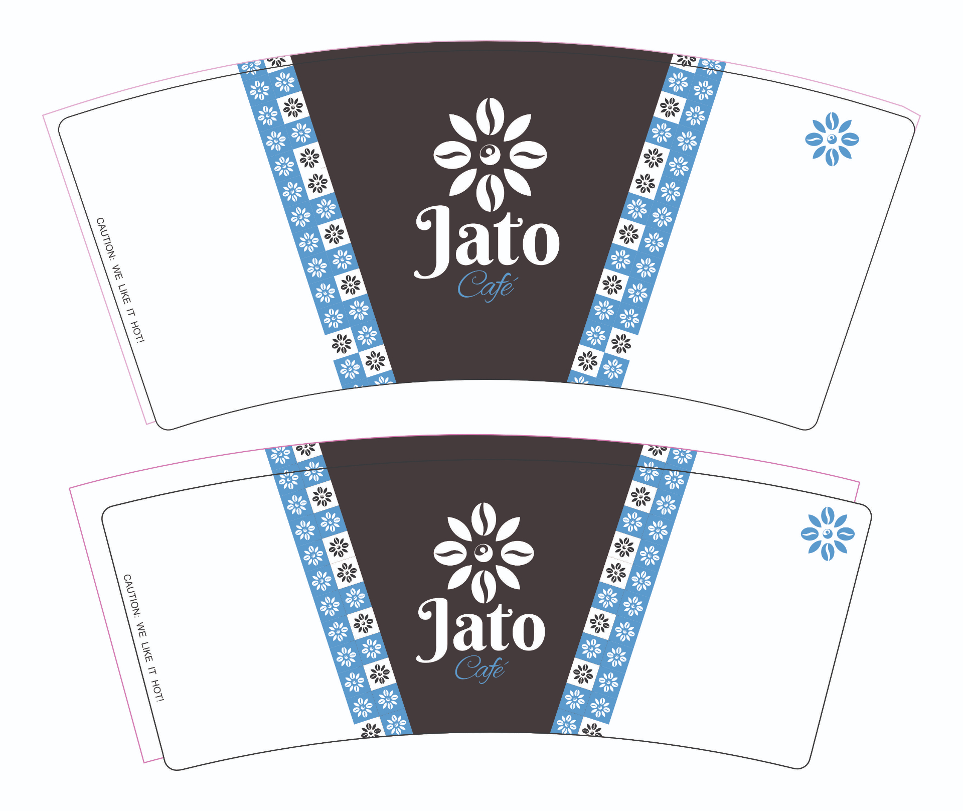 Jato Café paper cup print design