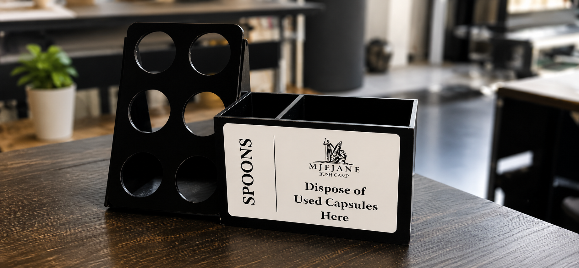 Mjejane Bush Camp custom capsule disposal box